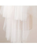 Ivory Pearl Wedding Veil Two Layer Fingertip Veil Raw-edge Bridal Veil